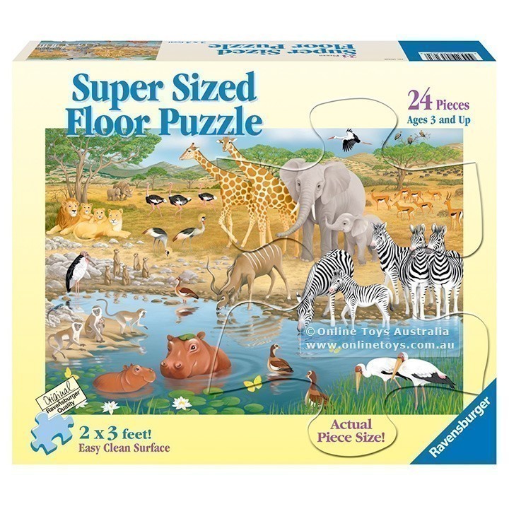 Ravensburger - Super Sized Floor Puzzle - African Animals - 24 Piece
