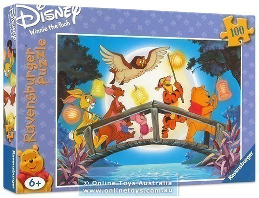 Ravensburger - Winnie the Pooh - Procession with Chinese Lanterns - 100 Pieces