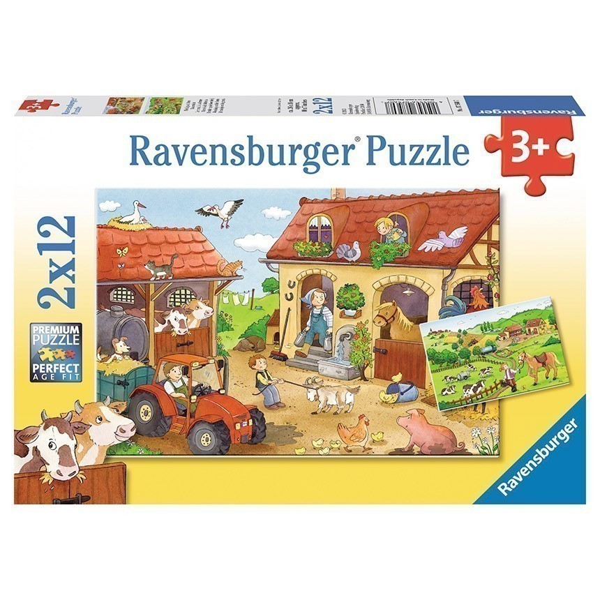 Ravensburger - Working On The Farm - 2 X 12 Pieces