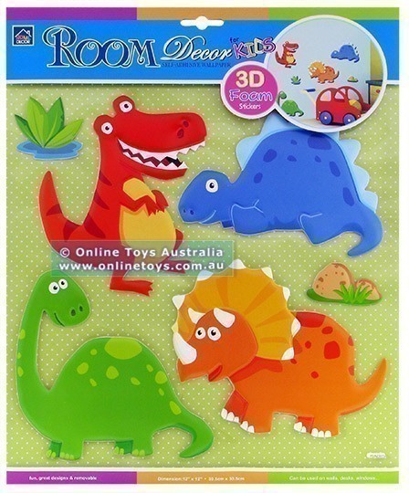Room Decor - 3D Foam Stickers - Dinosaurs