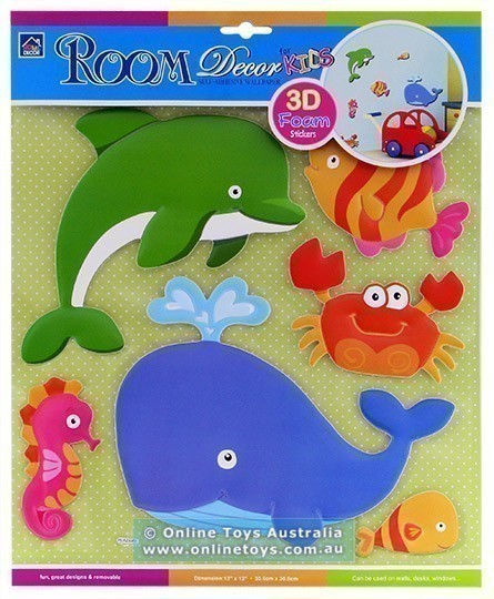 Room Decor - 3D Foam Stickers - Sea Animals