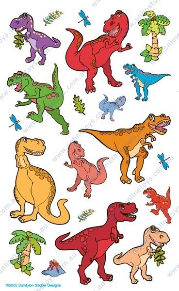 Sandylion - Dinosaur-Tyrannosaurus Maxi Sticker Pack