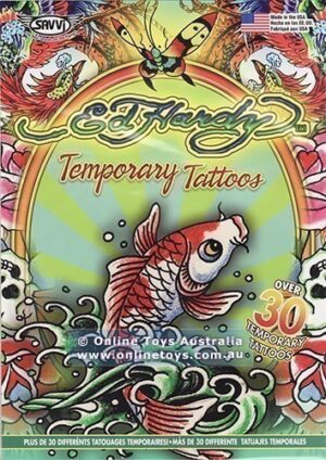 Savvi - Ed Hardy Bag of Temporary Tattoos - Fish Cover