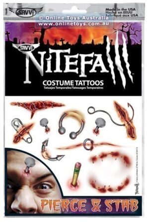 Savvi - Nitefall Costume Tattoos - Pierce and Stab