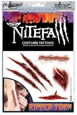 Savvi - Nitefall Costume Tattoos - Ripped Torn