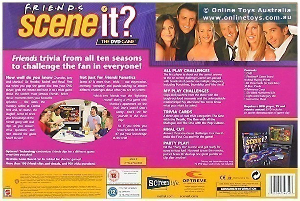 Scene It? - Friends DVD Board Game - Back