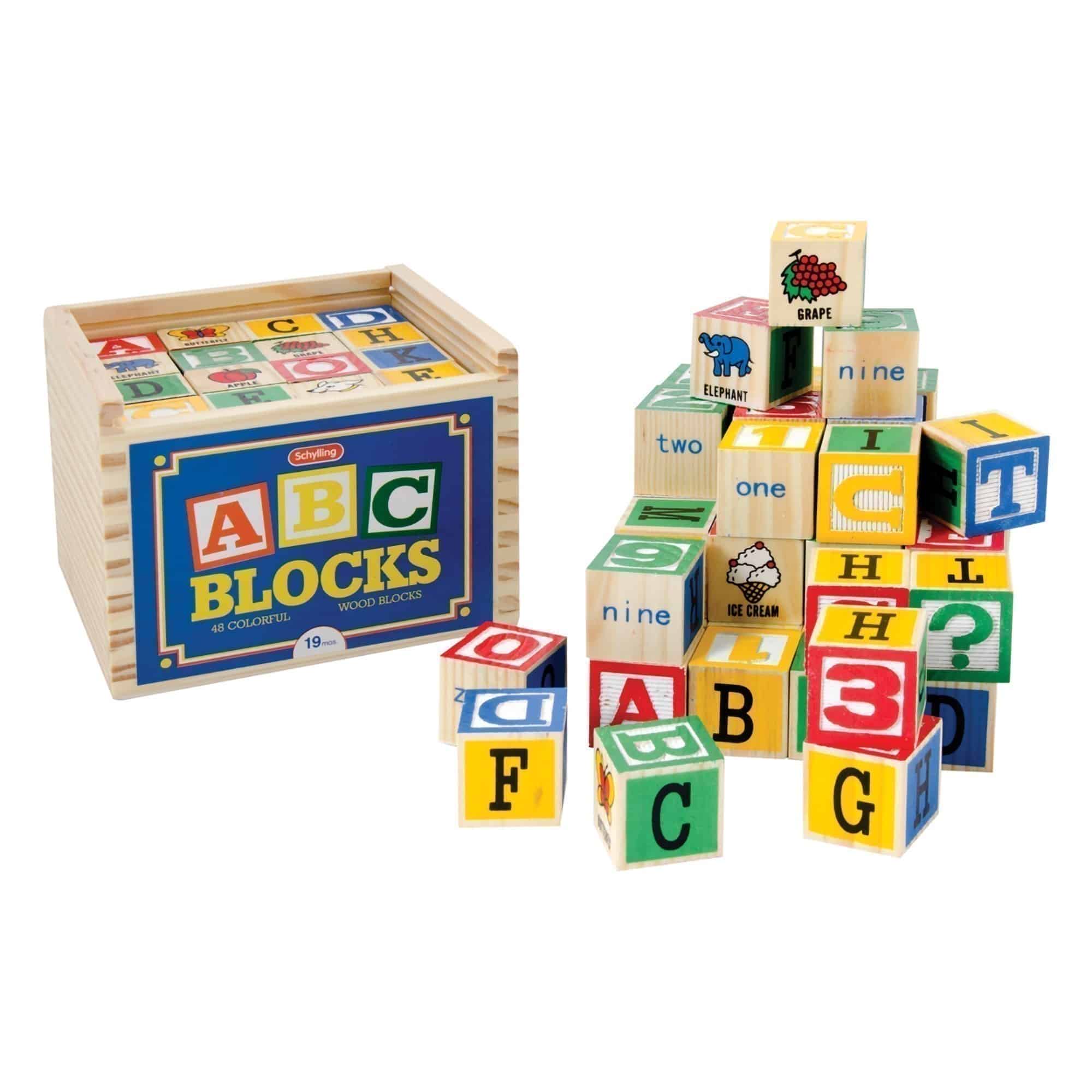 Schylling - Wooden ABC BlocksSchylling - Wooden ABC Blocks - 48 Pieces