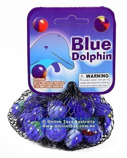 Sharp Shooter - 16mm Themed Marbles - Blue Dolphin