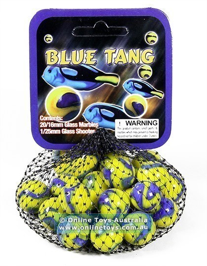Sharp Shooter - 16mm Themed Marbles - Blue Tang