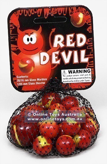 Sharp Shooter - 16mm Themed Marbles - Red Devil