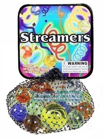 Sharp Shooter - 16mm Themed Marbles - Streamers