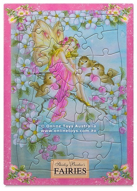 Shirley Barber\'s Fairies - 35 Piece Frame Tray Puzzle - Fairy with Birds