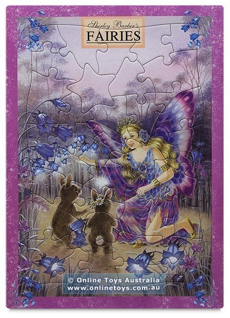 Shirley Barber\'s Fairies - 35 Piece Frame Tray Puzzle - Fairy with Bunnies