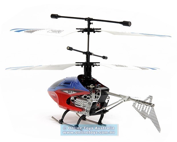 Sky - 4 Channel R/C Helicopter with Gyro - Blue and Red