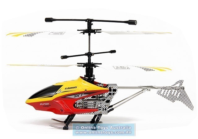 Sky - 4 Channel R/C Helicopter with Gyro - Yellow and Red
