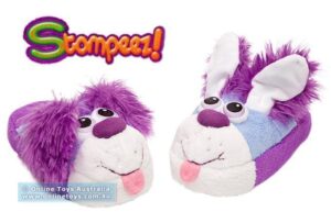 Stompeez - Playful Blue Puppy Slippers - Small