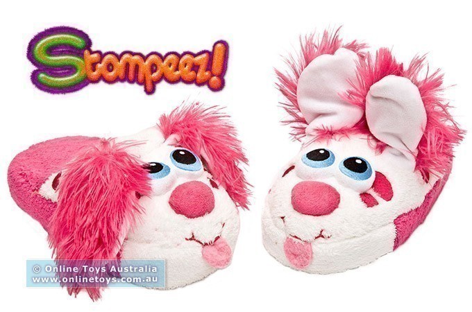 Stompeez - Purky Pink Puppy Slippers - Small