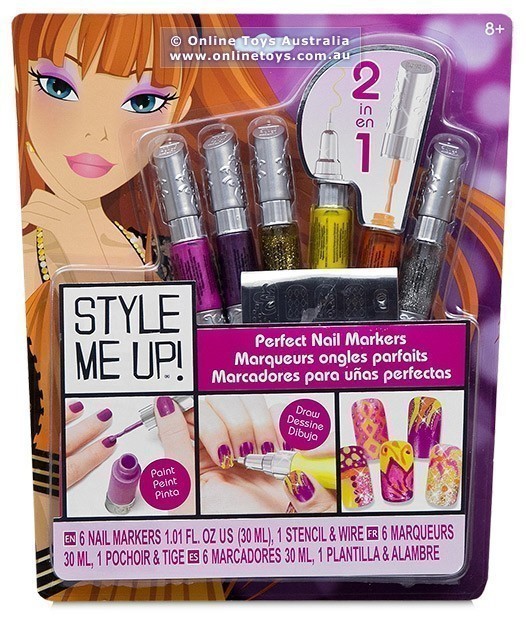 Style Me Up! - Perfect Nail Markers - Pink/Purple
