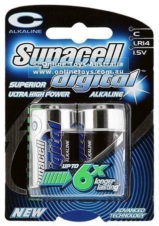 Supacell Batteries - Digital - 2 X C