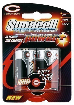 Supacell Batteries - Power Plus - 2 X C