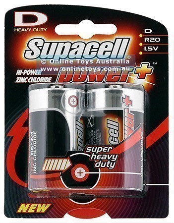 Supacell Batteries - Power Plus - 2 X D