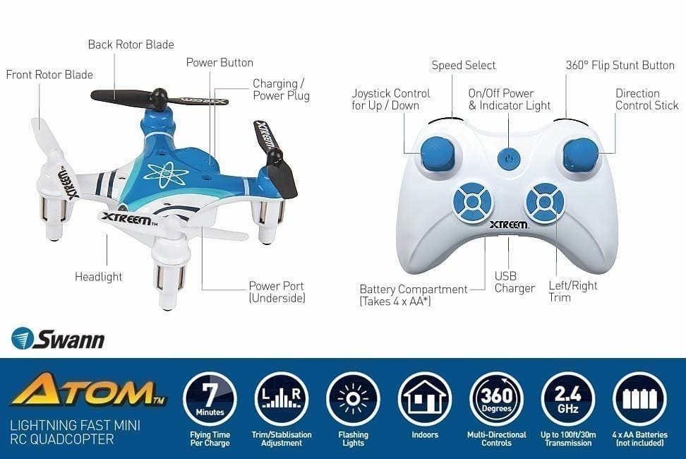 Swann Xtreem Atom Quadcopter - Online Toys Australia
