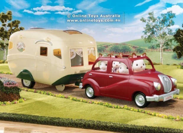 Sylvanian Families - The Caravan & Family Saloon Car SF5055