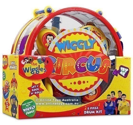 The Wiggles - Wiggly Circus - 8 Piece Drum Kit