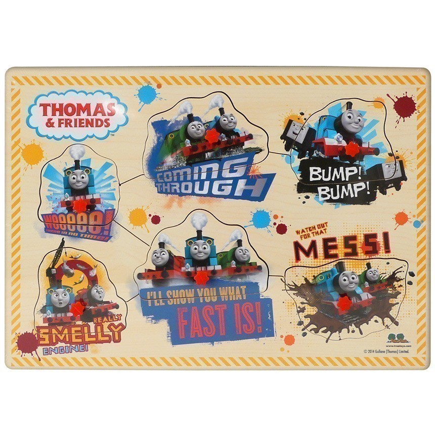 Thomas and Friends - 6 Piece Wooden Pin Puzzle - Splash