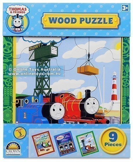Thomas and Friends - 9 Piece Wooden Puzzle - Seaport with Cranky