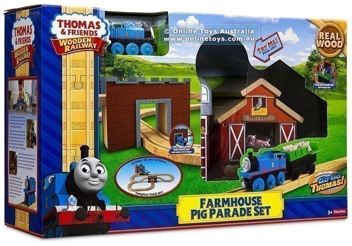 Thomas & Friends - Wooden Railway - Farmhouse Pig Parade Set