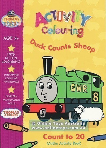 Thomas Learning - Activity Colouring - Duck Counts Sheep - Count to 20