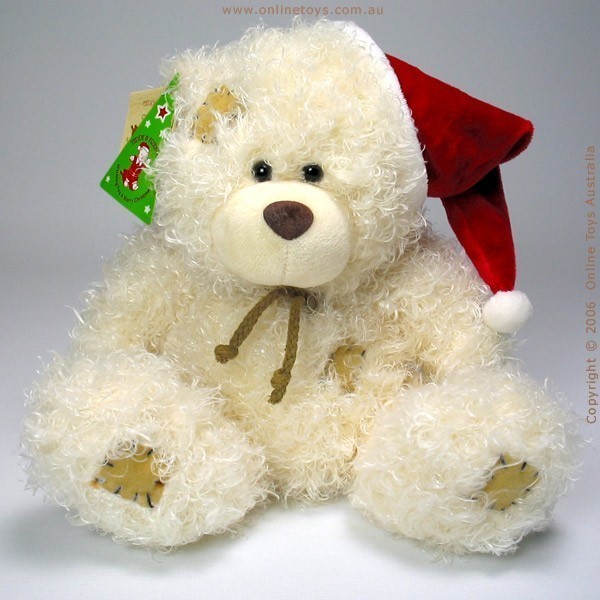Tinsel Teddy Bear - Cream 33cm