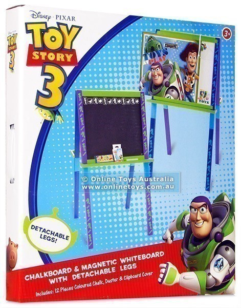 Toy Story 3 - Chalkboard and Magnetic Whiteboard Easel with Detachable Legs