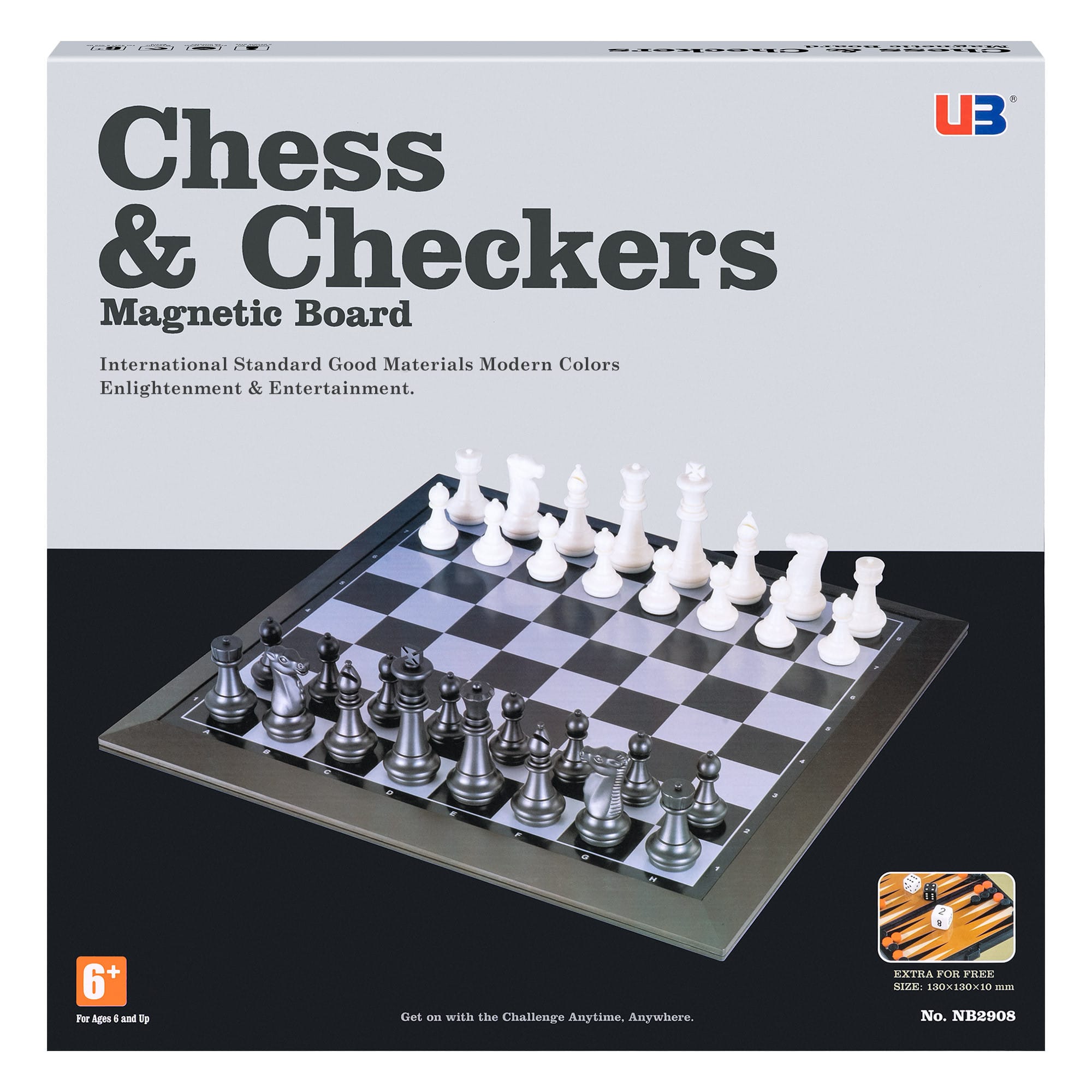 U3 - Magnetic Chess & Checkers Set - Modern