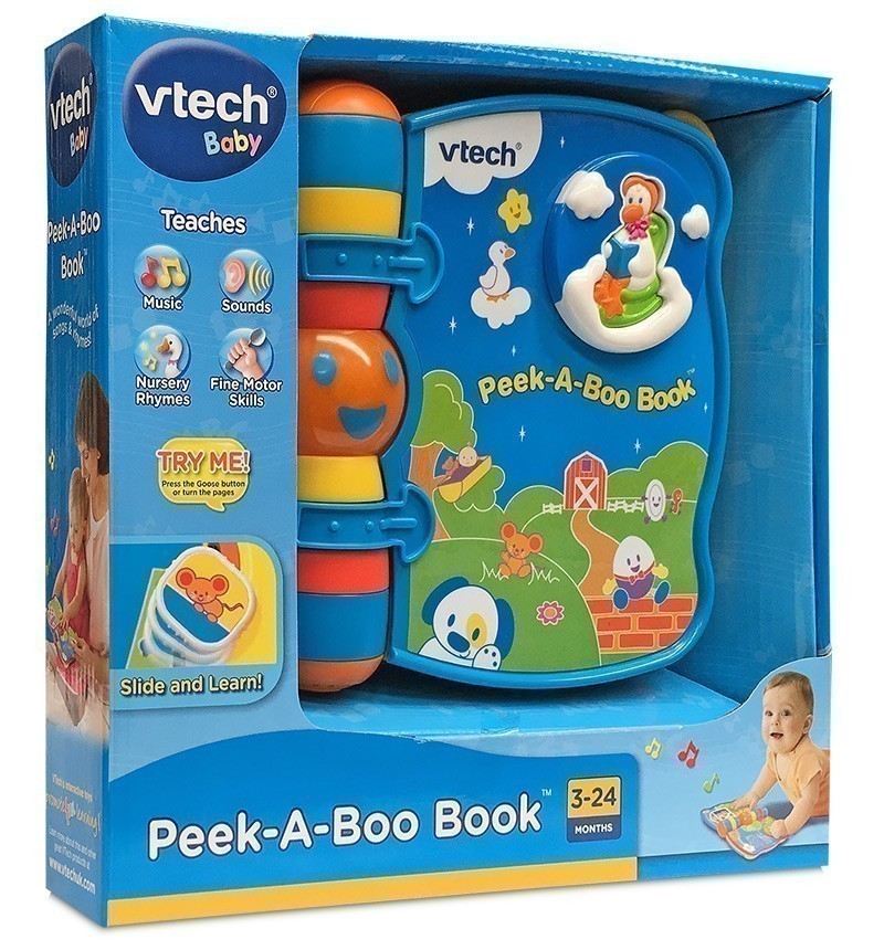 Vtech Baby - Peek-A-Boo Book - Blue