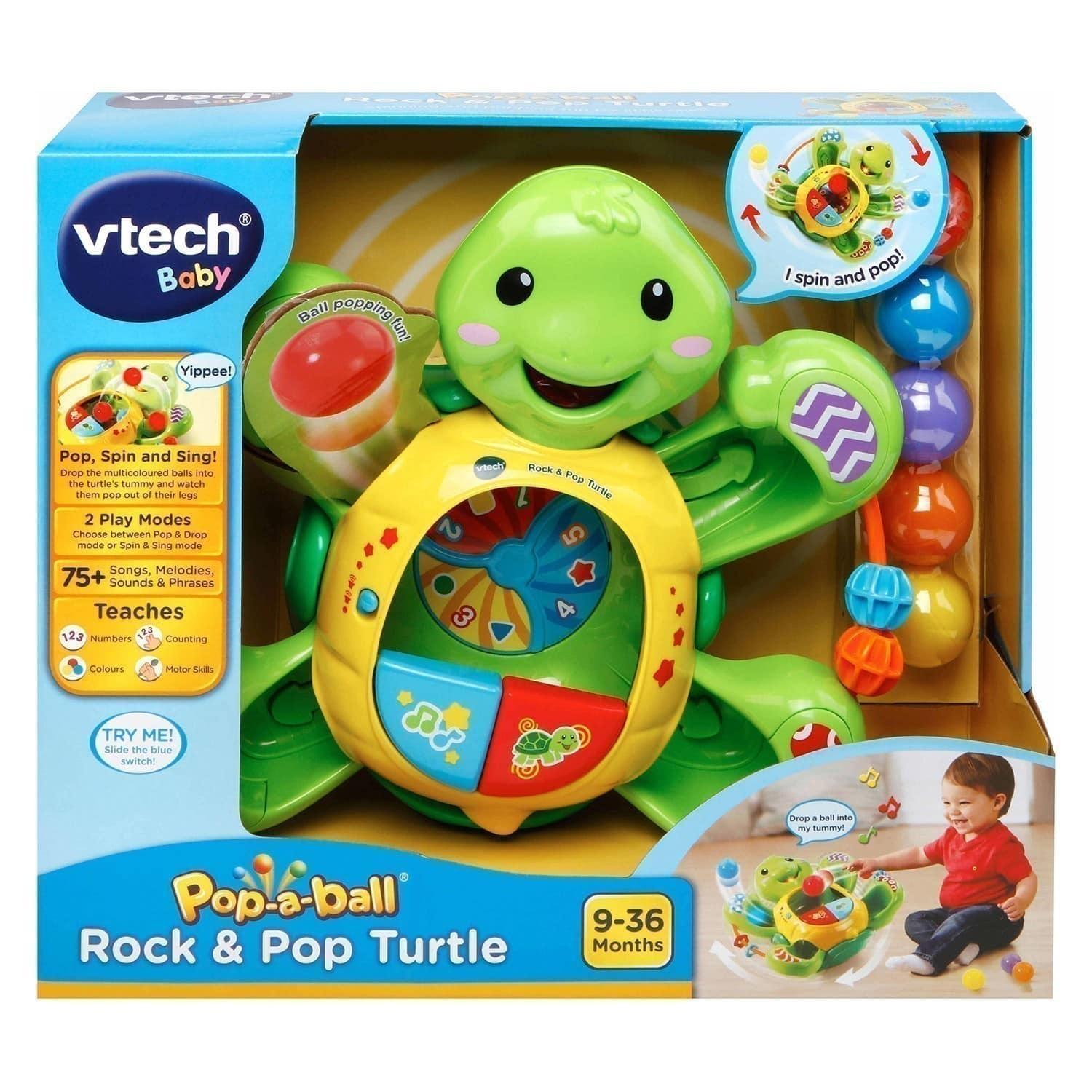 Vtech Baby - Pop-a-Ball - Rock & Pop Turtle