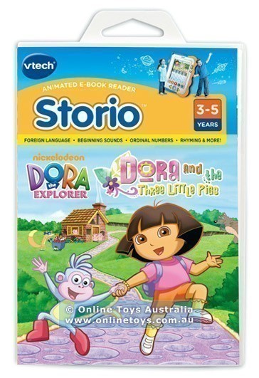 Vtech - Storio Interactive E-Reading Cartridge - Dora and the Three Little Pigs