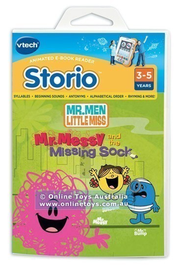 Vtech - Storio Interactive E-Reading Cartridge - Mr Messy and the Missing Sock