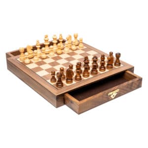 Walnut Magnetic Chess Set - 25cm
