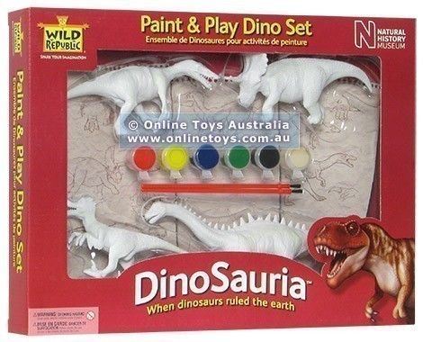 Wild Republic - Dinosauria Paint and Play Dino Set #1