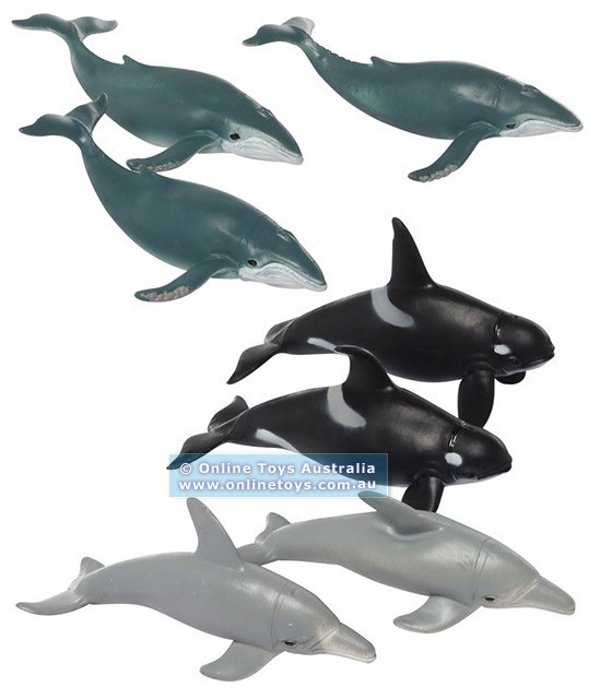 Wild Republic - Large Plastic Whales and Dolphins Collection
