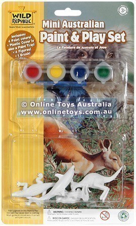 Wild Republic - Plastic Mini Australian Animal Paint and Play Set