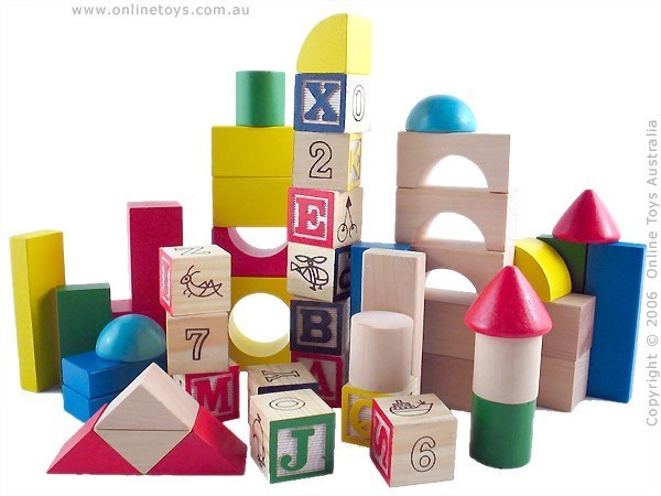 Wooden ABC Blocks with Backpack