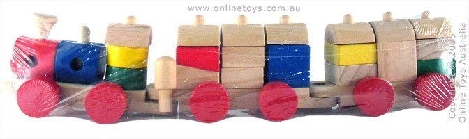 Wooden Train Building Blocks