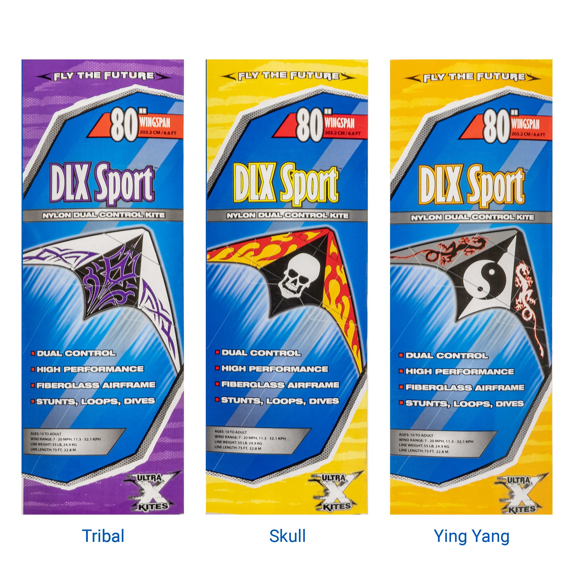 XKites - DLX Sport Dual Control Kite Assortment - 203 cm