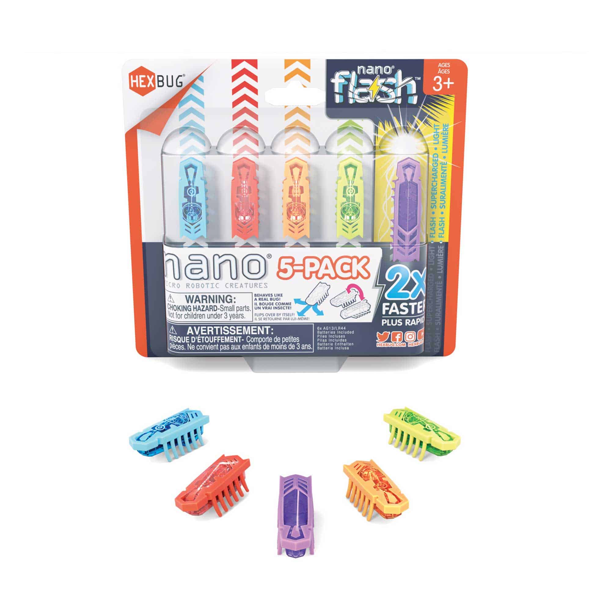 HEXBUG - nano 5 Pack - 4 nano Plus Bonus Flash Nano