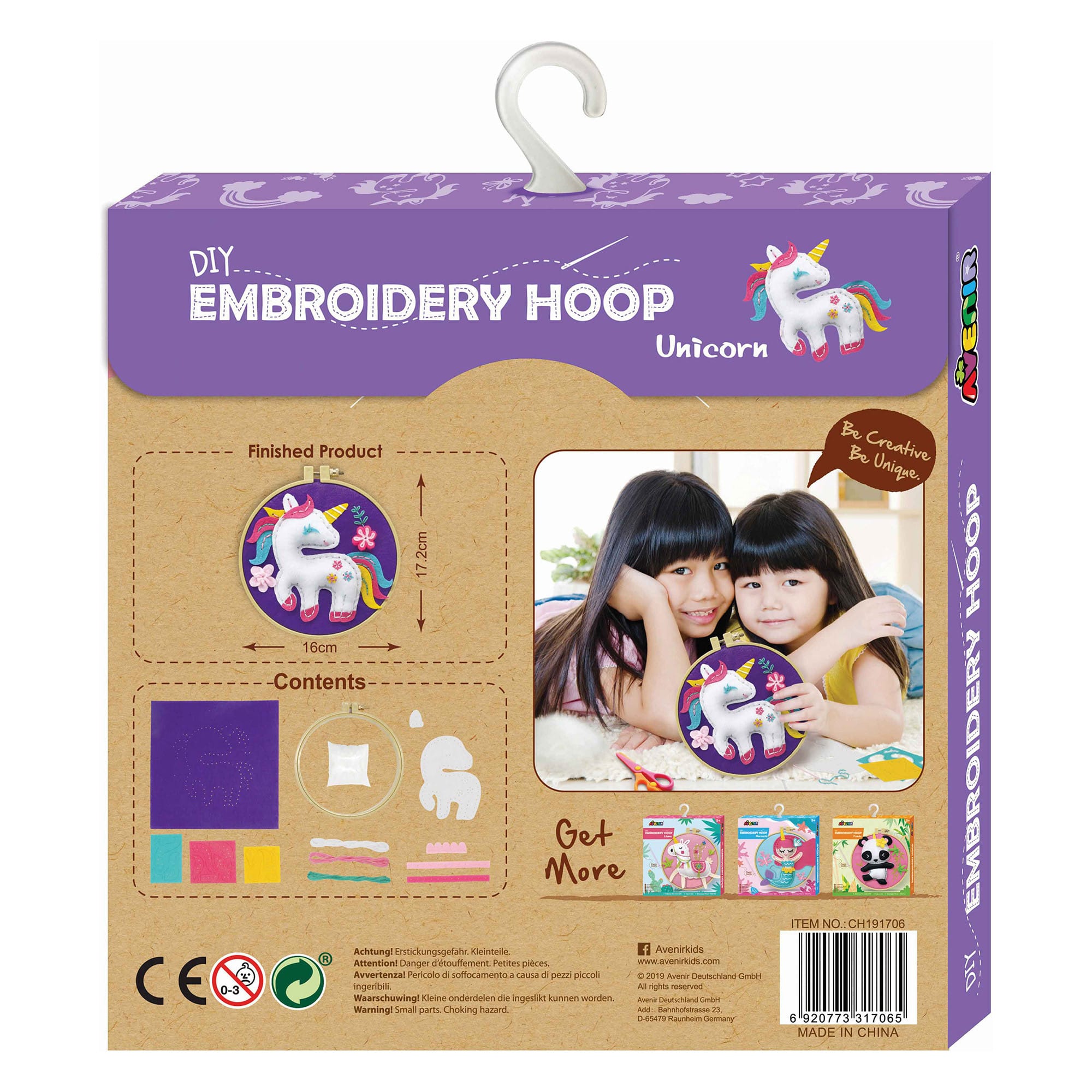 Avenir - Embroidery Hoop - Unicorn