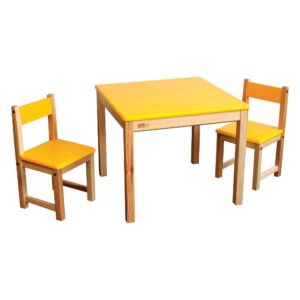 Jolly Kidz - Table And Chairs - Brightway Setting- Yellow