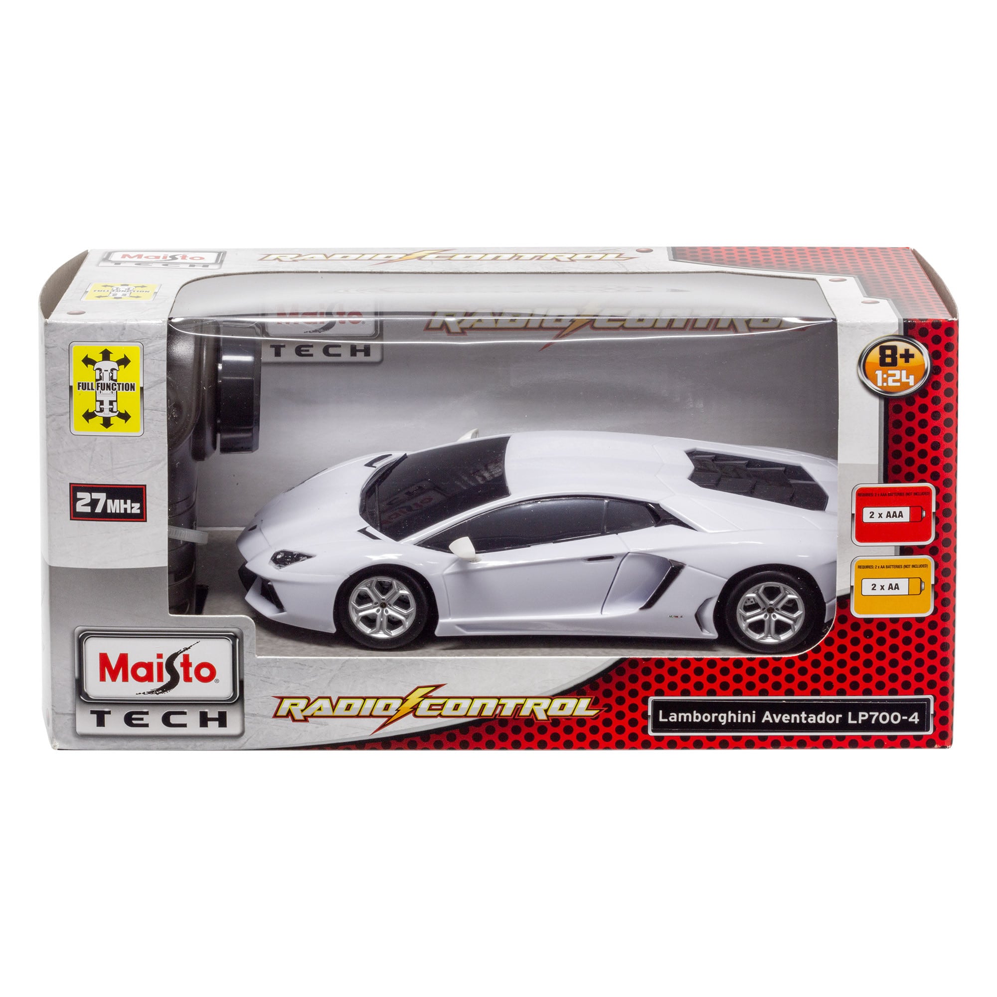 Maisto Tech - 1/24 Scale Lamborghini Aventador LP700-4 - White